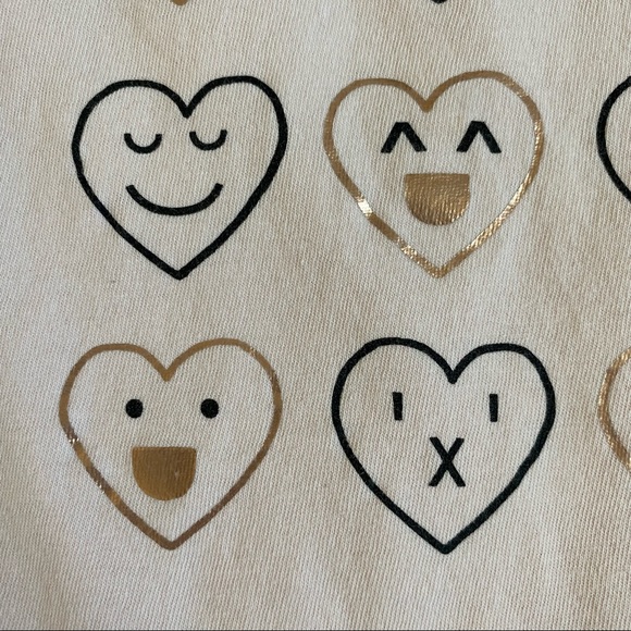 Gap Kids Pink Heart Emoji Faces Long Sleeve Tee - Picture 4 of 7